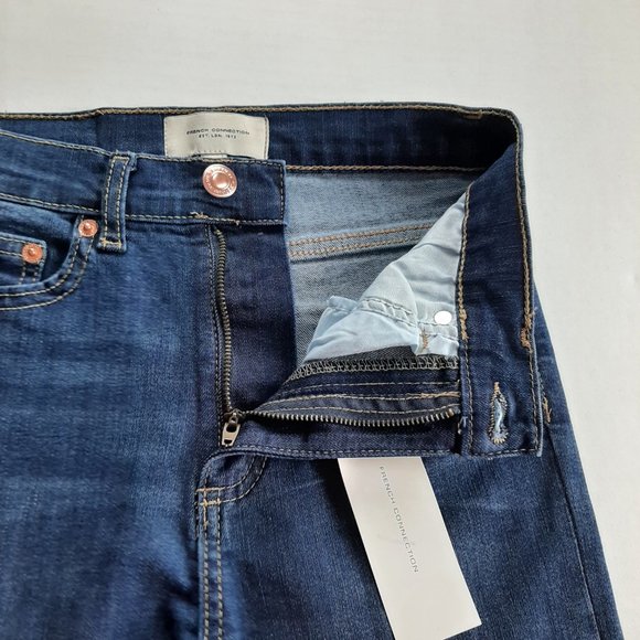 French Connection Reset Skinny Jean Women's Size 4 Dark Wash Mid Rise 5 Pocket - Picture 5 of 7